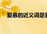 爱慕的近义词是爱护吗（爱慕的近义词）