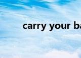 carry your bag怎么读怎么说中文