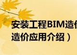 安装工程BIM造价应用（关于安装工程BIM造价应用介绍）