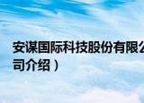 安谋国际科技股份有限公司（关于安谋国际科技股份有限公司介绍）