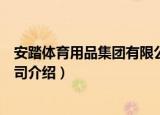 安踏体育用品集团有限公司（关于安踏体育用品集团有限公司介绍）
