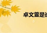 卓文萱是谁（反正卓文萱）