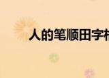 人的笔顺田字格写法图（人的笔顺）