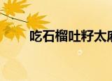 吃石榴吐籽太麻烦（吃石榴吐籽吗）
