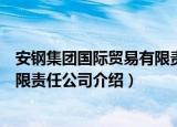安钢集团国际贸易有限责任公司（关于安钢集团国际贸易有限责任公司介绍）