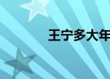 王宁多大年龄了（王宁年龄）