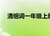 清组词一年级上册语文（清组词一年级）
