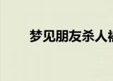 梦见朋友杀人被抓（梦见朋友杀人）