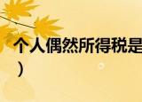 个人偶然所得税是什么意思（个人偶然所得税）