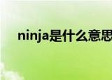ninja是什么意思啊（ninja是什么意思）