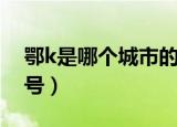 鄂k是哪个城市的车牌号（鄂k是哪里的车牌号）