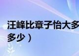 汪峰比章子怡大多少岁笑话（汪峰比章子怡大多少）