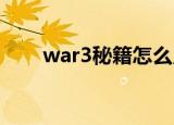 war3秘籍怎么用（warcraft3秘籍）