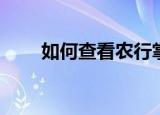  如何查看农行掌上银行查询自己卡号