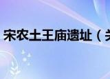 宋农土王庙遗址（关于宋农土王庙遗址介绍）