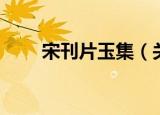 宋刊片玉集（关于宋刊片玉集介绍）