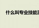 什么叫专业技能测试（什么叫专业技能）