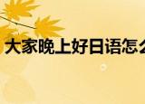 大家晚上好日语怎么说（晚上好日语怎么说）