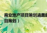 商业地产项目策划涵盖的内容以及相应关键点（商业地产项目策划）