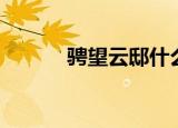 骋望云邸什么街道（骋望云邸）