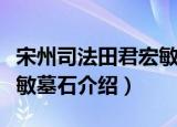 宋州司法田君宏敏墓石（关于宋州司法田君宏敏墓石介绍）