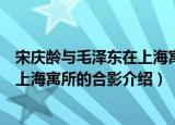 宋庆龄与毛泽东在上海寓所的合影（关于宋庆龄与毛泽东在上海寓所的合影介绍）