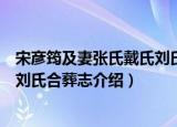 宋彦筠及妻张氏戴氏刘氏合葬志（关于宋彦筠及妻张氏戴氏刘氏合葬志介绍）