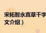 宋拓智永真草千字文（关于宋拓智永真草千字文介绍）