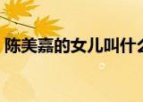 陈美嘉的女儿叫什么（陈美嘉的孩子是谁的）