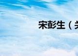 宋彭生（关于宋彭生介绍）