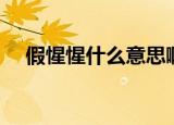 假惺惺什么意思啊（假惺惺是什么意思）