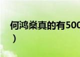 何鸿燊真的有5000亿吗（何鸿燊有多少个亿）