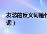 发愁的反义词是什么 标准答案（发愁的反义词）