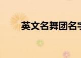 英文名舞团名字（劲舞团英文名字）