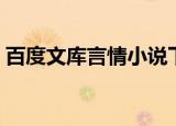 百度文库言情小说下载（百度文库言情小说）
