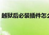 越狱后必装插件怎么安装（越狱后必装插件）