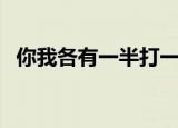 你我各有一半打一字（你我各一半打一字）