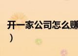 开一家公司怎么赚钱（开一人公司如何来赚钱）