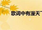 歌词中有漫天飞舞（漫天飞舞歌词）