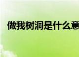 做我树洞是什么意思（做你树洞什么意思）