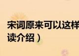 宋词原来可以这样读（关于宋词原来可以这样读介绍）