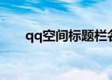 qq空间标题栏名称（qq空间标题栏）