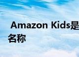  Amazon Kids是该公司针对儿童的软件的新名称
