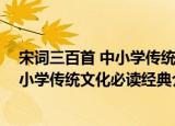 宋词三百首 中小学传统文化必读经典（关于宋词三百首 中小学传统文化必读经典介绍）