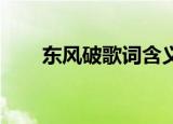 东风破歌词含义赏析（东风破 歌词）