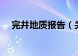 完井地质报告（关于完井地质报告介绍）