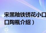 宋黑釉铁锈花小口陶瓶（关于宋黑釉铁锈花小口陶瓶介绍）