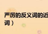 严厉的反义词的近义词（严厉的近义词和反义词）