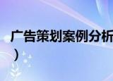 广告策划案例分析怎么写（广告策划案例分析）