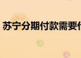苏宁分期付款需要什么条件（苏宁分期付款）